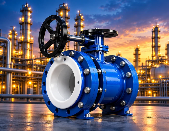 BHUDEV POLYMER Precision Lined Valve at Industrial Refinery